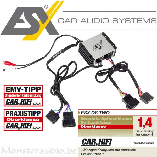 ESX QS-TWO-ISO 2-Kanal Class D Nano Digital Verstärker QSTWOISO